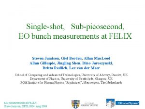Singleshot Subpicosecond EO bunch measurements at FELIX Steven
