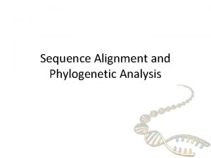 Sequence Alignment and Phylogenetic Analysis Evolution Sequence Alignment