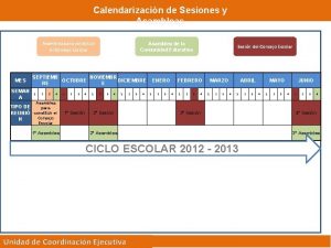 Calendarizacin de Sesiones y Asambleas Asamblea para constituir