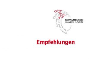 Empfehlungen Standort Themengruppe 1 Berufen zur Nchstenliebe Caritas