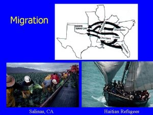 Migration Salinas CA Haitian Refugees Why do people