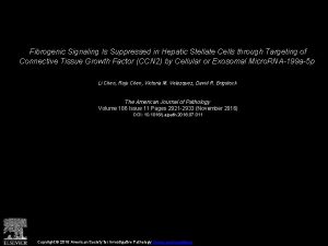 Fibrogenic Signaling Is Suppressed in Hepatic Stellate Cells