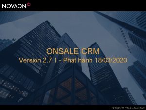 ONSALE CRM Version 2 7 1 Pht hnh