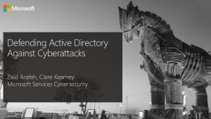 Defending Active Directory Against Cyberattacks Zaid Arafeh Clare