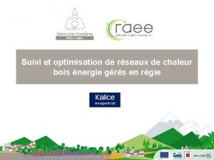 Suivi et optimisation de rseaux de chaleur bois