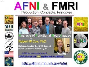 1 AFNI FMRI Introduction Concepts Principles http afni