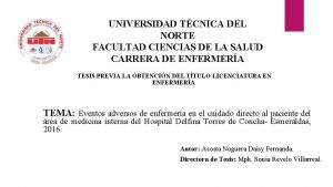 UNIVERSIDAD TCNICA DEL NORTE FACULTAD CIENCIAS DE LA