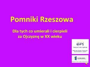 Pomniki Rzeszowa Dla tych co umierali i cierpieli