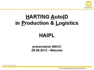 HARTING Auto ID in Production Logistics HAIPL presentation