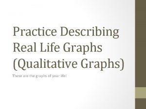 Practice Describing Real Life Graphs Qualitative Graphs These