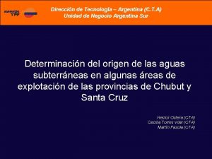 Direccin de Tecnologa Argentina C T A Unidad