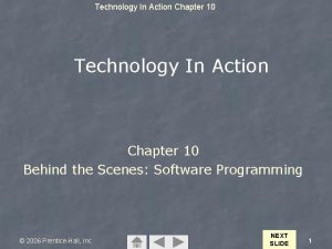 Technology In Action Chapter 10 Behind the Scenes