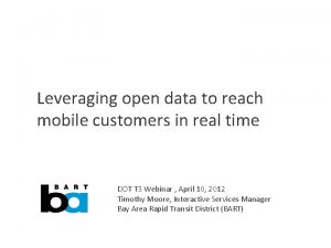 Leveraging open data to reach mobile customers in