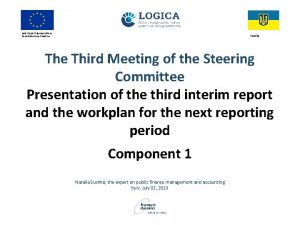 The Third Meeting of the Steering Committee Presentation