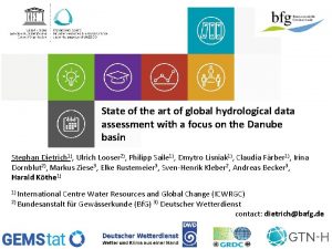 State of the art of global hydrological data