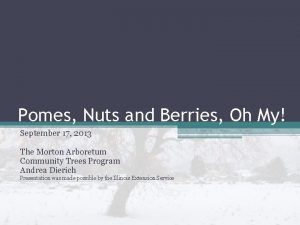 Pomes Nuts and Berries Oh My September 17