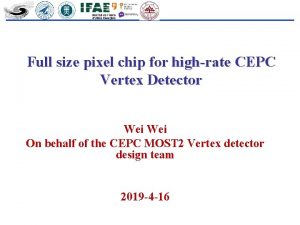 Full size pixel chip for highrate CEPC Vertex