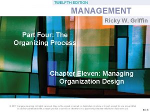 TWELFTH EDITION MANAGEMENT Ricky W Griffin Part Four