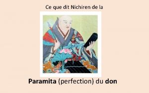 Ce que dit Nichiren de la Paramita perfection