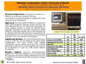 Materials Computation Center University of Illinois Duane Johnson