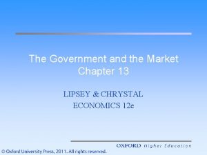 The Government and the Market Chapter 13 LIPSEY