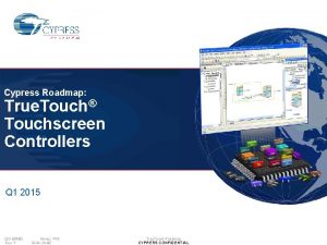 Cypress Roadmap True Touch Touchscreen Controllers Q 1