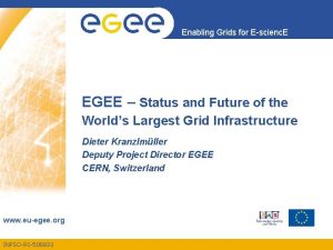 Enabling Grids for Escienc E EGEE Status and