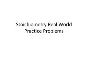 Stoichiometry Real World Practice Problems Air Bags An
