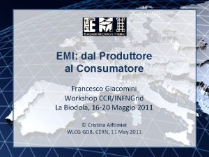 EMI INFSORI261611 EMI dal Produttore al Consumatore Francesco