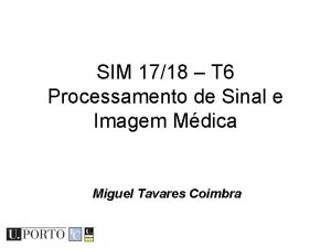 SIM 1718 T 6 Processamento de Sinal e