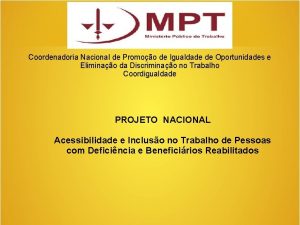 Coordenadoria Nacional de Promoo de Igualdade de Oportunidades