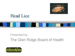 Head Lice Presented by The Glen Ridge Board