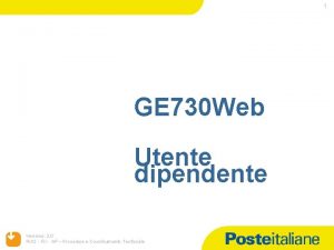 1 GE 730 Web Utente dipendente Versione 2