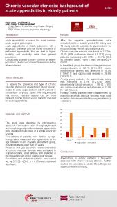 Chronic vascular stenosis background of acute appendicitis in