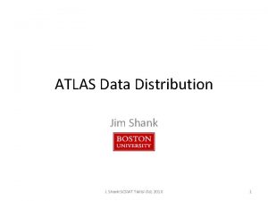 ATLAS Data Distribution Jim Shank J Shank SCSWT