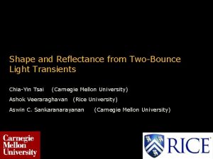 Shape and Reflectance from TwoBounce Light Transients ChiaYin