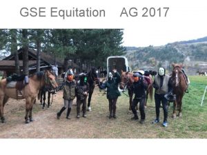 GSE Equitation AG 2017 Ordre du jour Rapport