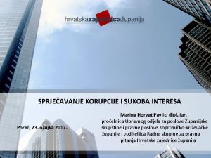 SPRJEAVANJE KORUPCIJE I SUKOBA INTERESA Pore 23 oujka