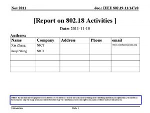Nov 2011 doc IEEE 802 19 11147 r