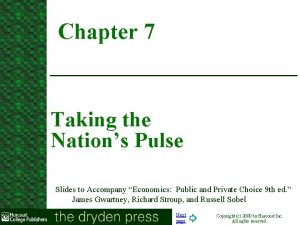 Chapter 7 Taking the Nations Pulse Slides to