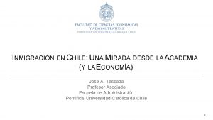 INMIGRACIN EN CHILE UNA MIRADA DESDE LA ACADEMIA