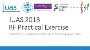 JUAS 2018 RF Practical Exercise NATHAN ROCHE ANDREA