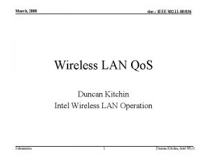 March 2000 doc IEEE 802 11 00036 Wireless