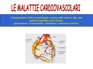 Comprendono tutte le patologie a carico del cuore