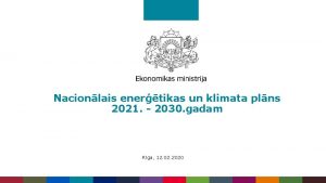 Nacionlais enertikas un klimata plns 2021 2030 gadam