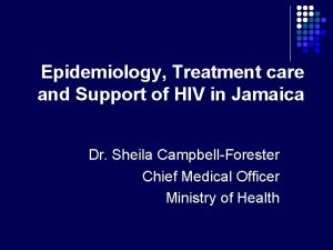 Epidemiology Treatment care and Support of HIV in