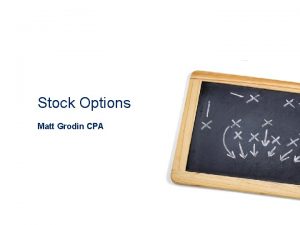 Stock Options Matt Grodin CPA Definitions Incentive Stock