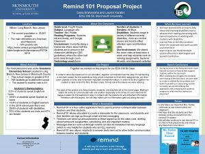 Remind 101 Proposal Project Dana Brahamsha and Lauren