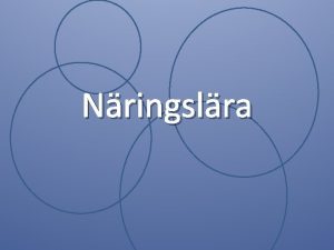 Nringslra Nringslra Fr att din kropp ska m