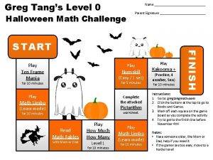 Greg Tangs Level 0 Name Halloween Math Challenge